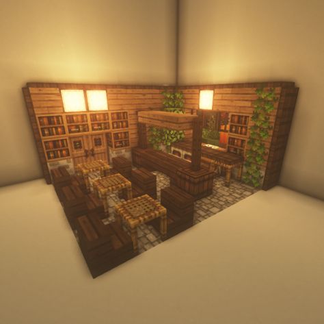 Overworld Majesty — minelied: cafe☕ Minecraft Library Ideas, Mc Builds, Minecraft Mansion, Minecraft Interior, Minecraft Structures, Minecraft Interior Design, Minecraft Cottage, Minecraft Medieval, Minecraft Room