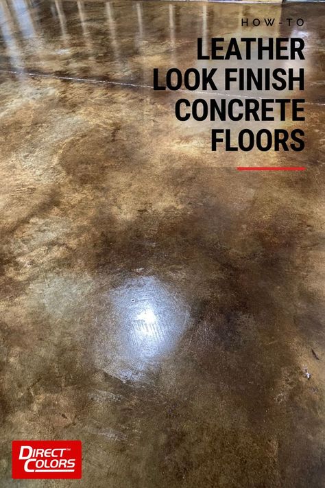 A plain concrete floor transformed into a stunning leather look with acid staining Concrete Floors Living Room, Finished Concrete Floors, Acid Stained Concrete Floors, Concrete Basement Floors, Stained Concrete Floors, Stain Techniques, Acid Stained Concrete, Concrete Stained Floors, Acid Stain