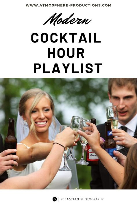 Modern Cocktail Hour, Wedding Cocktail Hour Music, Cocktail Hour Playlist, Wedding Music Playlist, Cocktail Hour Music, Wedding Cocktail Hour, Uplighting Wedding, Modern Cocktail, Party Playlist