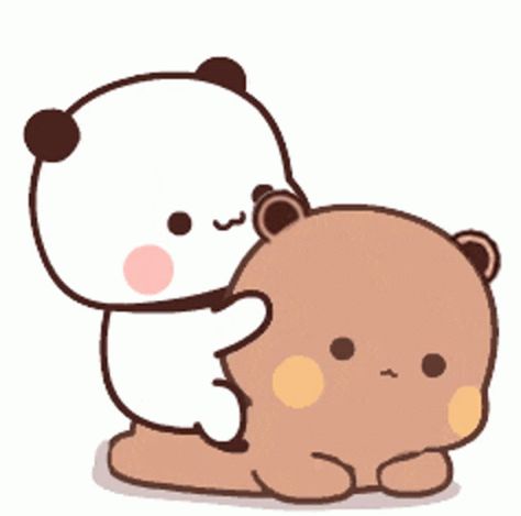 Bubu Love Bite Sticker – Bubu Love Bite Bubu Dudu – discover and share GIFs Love Bite, Panda Gif, Bear Gif, Cute Hug, Phone Customization, Bubu Dudu, Chibi Cat, Cute Couple Comics, Cute Bunny Cartoon