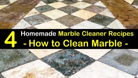 4 DIY Ways to Clean Marble Marble Cleaner, Marble Floor Cleaner, Cleaning Marble Floors, How To Clean Stone, Cleaning Marble, Floor Grout, Homemade Cleaners, Marble Floors, Healthy Mix