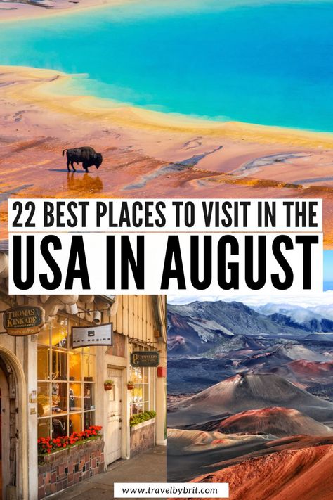 Discover the best places to visit in the USA in August for an end-of-summer vacation! #usatravel #summervacation Best August Vacations, Vacations In The Us, Best Places To Vacation, Beach Towns, Visit Usa, Big Cities, Us Travel Destinations, Vacation Usa, Us Destinations