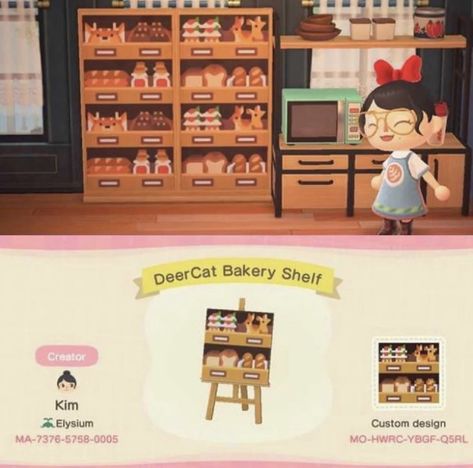 Simple Panel Designs Acnh Cafe, Animal Crossing Cafe, Nintendo Switch Animal Crossing, Acnh Cottagecore, Animal Crossing Guide, Crossing Sign, Qr Codes Animal Crossing, Bakery Design, New Animal Crossing