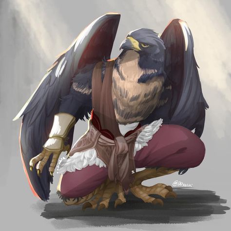 Aarakocra - DnD Folk / Kin / Races #DungeonCrawling #DnD #ElementalEvil #EEPC #Aarakocra #DnDRaces #Character #Inspiration #Magic #Fantasy #JRusso Bird Folk Dnd, Dnd Aarakocra, Aarakocra Dnd, Monk Dnd, Dnd Druid, Dnd Character Art, Bird People, Dnd Npc, Dnd Races