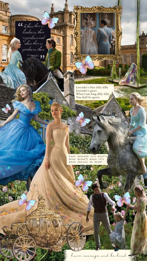 Favorite Movies: Cinderella (2015) #cinderella #cinderellaaesthetic #cinderella2015 #movies #fairytale #princecharming #ella #magic #blue #princess #princessaesthetic Cinderella Brandy Aesthetic, Cinderella Core, Cinderella Lily James Aesthetic, Cinderella Mood Board, 2015 Cinderella Aesthetic, Old Cinderella Aesthetic, Live Action Cinderella, Cinderella Aesthetic Movie, Lavender Blue Dilly Dilly Cinderella