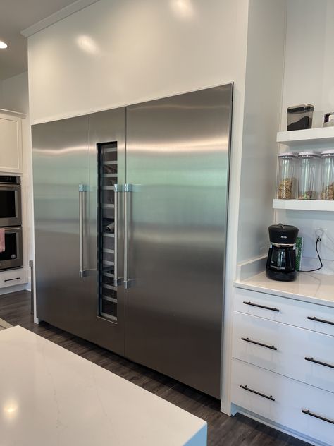 Full Fridge Full Freezer Kitchen, Industrial Fridge And Freezer, Huge Fridge And Freezer, Full Size Fridge And Freezer Side By Side, Big Fridge Aesthetic, Full Size Fridge And Freezer Kitchen, Big Fridge Kitchen, Big Refrigerator And Freezer, Giant Fridge