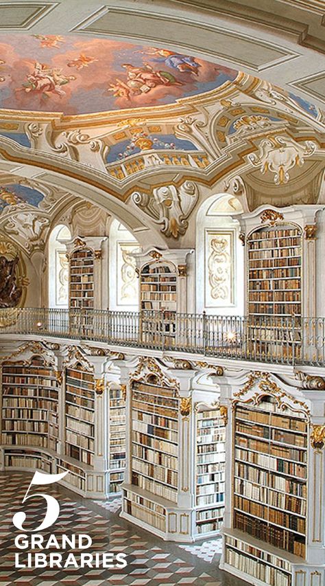 Famous Libraries, Famous Library, Pretty Library, Most Beautiful Libraries, Libraries Around The World, Grand Library, Beautiful Libraries, Unique Library, Reading Rooms