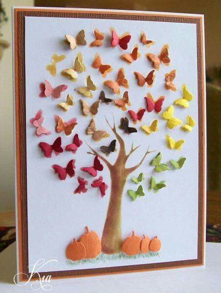 Craft Butterfly, Paper Butterfly Crafts, Diy Paper Butterfly, Butterfly Tree, Origami Butterfly, Paper Butterflies, Paper Butterfly, Butterfly Crafts, Craft Art