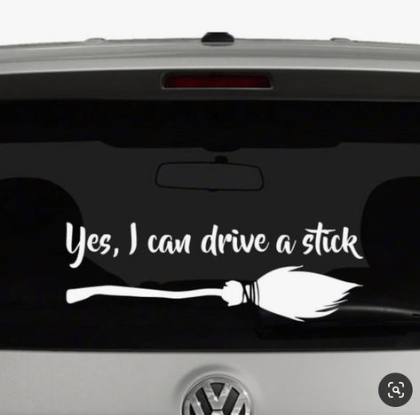 Car Sticker Ideas, Witch Broomstick, Vinyl Tree Wall Decal, Cool Car Stickers, Cute Car Decals, Shirt Decals, Witches Broomsticks, Funny Car Decals, Funny Vinyl Decals