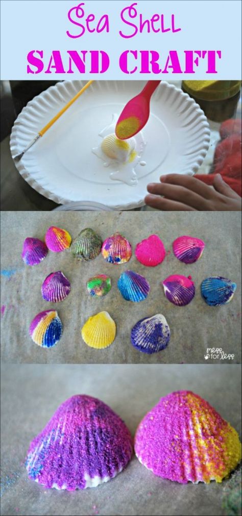 Have some leftover shells from a beach trip? Try this fun sea shell sand craft! Luau Crafts, Sand Art Projects, Moana Theme, Luau Birthday Party, Moana Birthday Party, Hawaiian Birthday, Moana Party, Moana Birthday, Sand Crafts