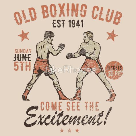 Vintage Boxing Posters, Sports Merch, Muay Thai Martial Arts, Retro Type, Vintage Boxer, Boxing Shirts, Retro Gym, Boxing Posters, Event Shirts