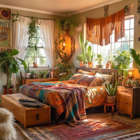 Bedroom Ambiance, Boho Style Bedroom, Bedroom Decor Inspiration, Casa Vintage, Stil Boho, Boho Bedroom Decor, Bohemian Bedroom, Bedroom Boho, Apartment Inspiration