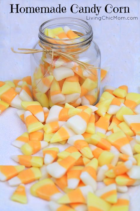 Homemade candy corn! Homemade Candy Corn Recipe, Candy Corn Recipe, Fun Diy Ideas, Homemade Candy, Corn Recipe, Candy Recipes Homemade, Free Candy, Homemade Candies, Halloween Food For Party