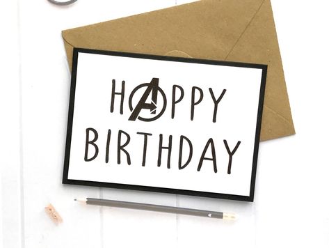 A personal favourite from my Etsy shop https://www.etsy.com/uk/listing/621498781/marvel-card-marvel-birthday-card Birthday Message For Him, Boyfriends Gift, Message For Him, Disney Card, Harry Potter Birthday Cards, Batman Marvel, Marvel Merch, Spiderman Captain America, Marvel Gift