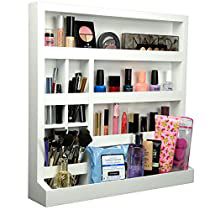 Check this out! Vertical Shelves, Wooden Makeup Organizer, Makeup Shelves, Apt Decor, Small Bathroom Vanities, Bathroom Countertops, Clever Storage Solutions, Clever Storage, Cosmetic Organizer