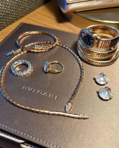 Bvlgari Jewelry Set, Minimalist Accessories Jewellery, Bvlgari Jewelry, High Fashion Jewelry, Expensive Jewelry Luxury, Luxe Jewelry, Jewelry Fashion Trends, Classy Jewelry, Expensive Jewelry