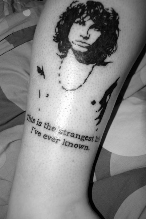 Tattoos For Rock Music Lovers, The Doors Quotes, Jim Morrison Tattoo, Jim Morrison Quotes, Doors Quotes, Led Zeppelin Tattoo, Musician Tattoo, Music Sleeve, Vegas Tattoo