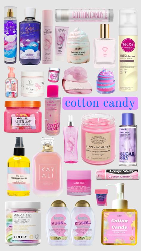 Candy Perfume, Fragrances Perfume Woman, Basic Skin Care Routine, Shower Skin Care, Body Smells, Perfect Skin Care Routine, Pink Body, Pink Cotton Candy, Body Care Routine