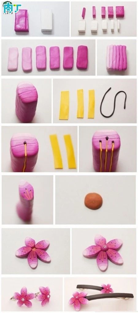 Palmer Clay, Crea Fimo, Diy Fimo, Polymer Clay Cane Tutorial, Polymer Flowers, Clay Techniques, Clay Canes, Polymer Clay Canes, Polymer Clay Diy