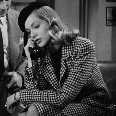 lauren bacall as vivian sternwood rutledge in the big sleep (1946) The Big Sleep, Lauren Bacall, Old Hollywood, The Magic, Women's Blazer, Dresses With Sleeves, Hollywood, Sleep, Long Sleeve Dress