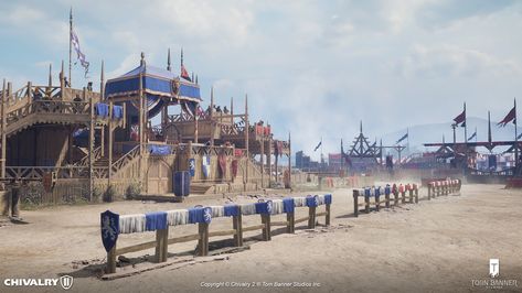 Medieval Training Grounds, Training Grounds Fantasy Art, Fantasy Training Grounds, Fantasy Tournament, Chivalry Medieval Warfare, Chivalry 2, Medieval Tournament, Graham Turner, Training Grounds