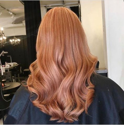 Strawberry Peach Hair, Coral Ginger Hair, Pinkish Ginger Hair, Copper Peach Balayage, Rose Ginger Hair, Ginger Peach Hair, Strawberry Ginger Hair, Dark Peach Hair, Peach Hair Color