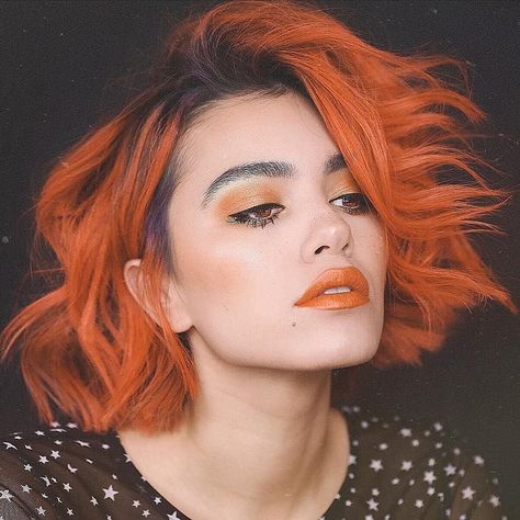 Dark Orange Hair, Cheveux Oranges, Hair Color Orange, Dark Roots, Hair Color Dark, Orange Hair, Rainbow Hair, Hair Envy, Grunge Hair