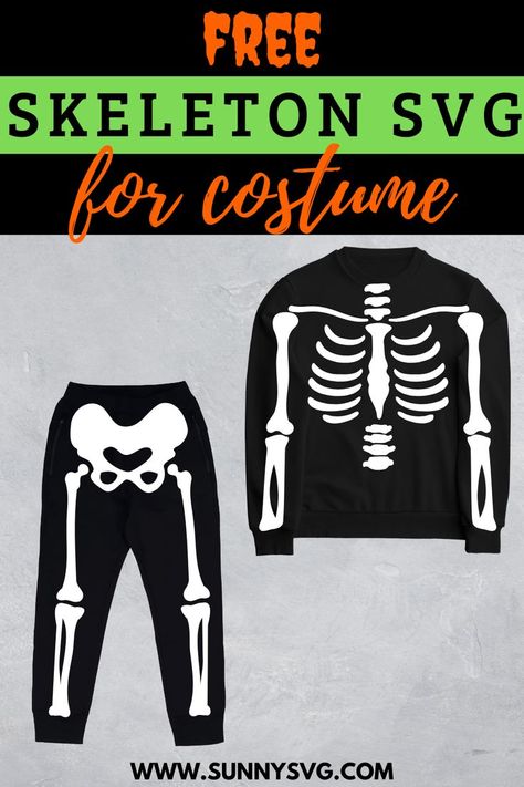 skeleton svg free Easy Skeleton Costume, Boys Skeleton Costume, Skeleton Costume Kids, Skeleton Costume Diy, Diy Costumes For Boys, Easy Last Minute Costumes, Skeleton Clothes, Handmade Halloween Costumes