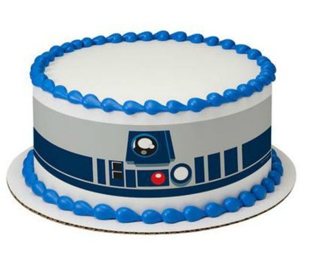 R2d2 Cake, Star Wars Cake Toppers, Star Wars Birthday Cake, Baby Boy Cake Topper, Star Wars Cookies, Round Star, Cake Borders, Star Wars Cake, Cupcakes Decorados