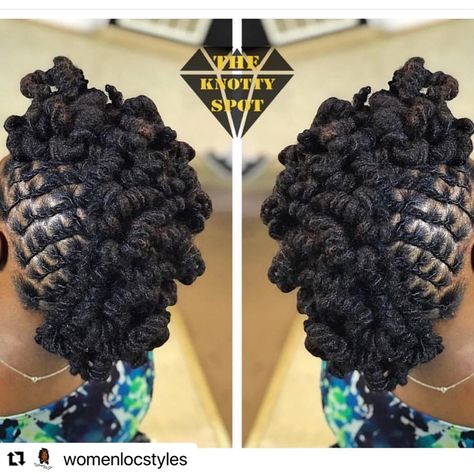 Women Locstyles on Instagram: “・・・​​​​​​​​ Here is yet another creative Mohawk done by @theknottyspot who always deliver creative styles. Love this #locstylesforwomen…” Hair Growth Hacks, Joy Hair, Loc Hairstyles, Dreads Girl, Short Locs Hairstyles, Faux Locs Hairstyles, Dreadlock Style, Dreadlock Styles, Dreads Styles