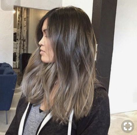 Balayage Ash, Asian Balayage, Light Ash Brown Hair, Ash Brown Hair Color, Golden Brown Hair, Brown Hair Shades, Ash Brown Hair, Ash Blonde Balayage, Ash Hair Color