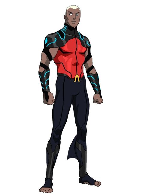 Aqualed Aqualad Young Justice, Justice League Characters, Hero Design, Marvel And Dc Characters, Joker Face, Arte Grunge, Superhero Villains, Black Comics, Anime Clothes