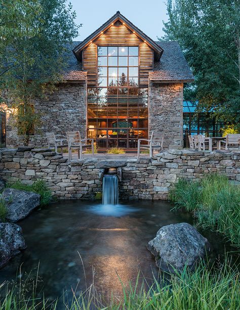 Rustic Stone, Mountain Living, Timber House, Stone Houses, Stone House, Style At Home, Design Case, Barn House, 인테리어 디자인