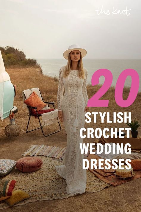 Crochet Wedding Dress Handmade, Knit Wedding Dress Pattern, Free Crochet Wedding Dress Pattern, Crochet Lace Wedding Dress, Crocheted Wedding Dress, Diy Crochet Wedding Dress, Crochet Wedding Dress Pattern Free, Roaring 20s Wedding Theme, Knitted Wedding Dress