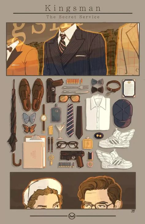 Kingsman Style, Kingsman Suits, Kingsman Movie, Harry Hart, Mens Fashion Illustration, 강아지 그림, Kings Man, Taron Egerton, Old Money Style