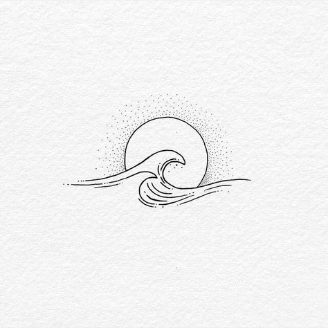 That stippling though Moon Sea, Celestial Tattoo, Tattoo Moon, 심플한 그림, Tattoo Board, Tattoo Trend, Men Tattoos, Ocean Tattoos, Inspiration Tattoos