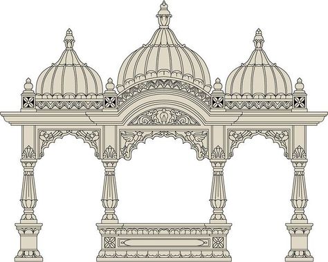 Mughal Flowers, Classical Facade, Temple Drawing, Indian Temple Architecture, Mughal Art Paintings, Wedding Icon, Mandir Design, Mughal Architecture, Temple Design For Home