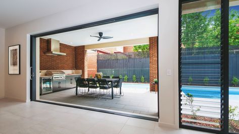 Rawson Homes, Cavity Sliding Doors, Balcony Glass Design, Stacker Doors, Aluminium Windows And Doors, Slider Door, Double Hung Windows, Cool Doors, Melbourne House