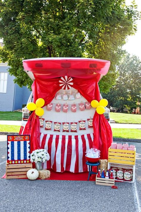 Rv Halloween, Camper Halloween, Circus Ideas, Halloween Car Decorations, Trunker Treat Ideas, Trunk Ideas, Trunk Or Treat Ideas, Hallowen Ideas, Harvest Blessings