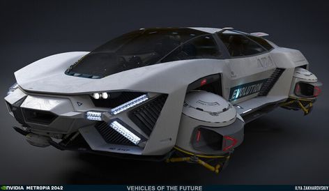 ArtStation - Hovercar, Ilya Zakharovskiy Hover Craft, Hover Car, Future Concept Cars, Space Ship Concept Art, Flying Vehicles, Fantasy Horses, Flying Car, Spaceship Design, Concept Car Design