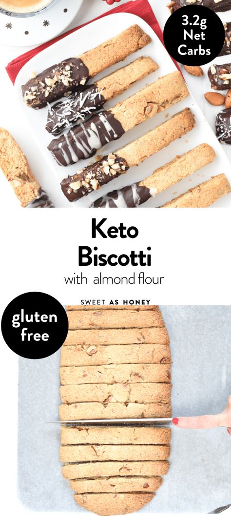 Dessert Almond Flour, Low Carb Biscotti, Almond Flour Biscotti Recipe, Almond Flour Biscotti, Keto Biscotti, Almond Biscuits, Healthy Low Carb Snacks, Keto Christmas Cookies, Recipe Low Carb