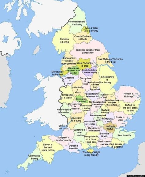 England according to google auto complete Map Of Britain, Counties Of England, Posters Uk, England Map, East Riding Of Yorkshire, Uk History, Living In England, County Map, Tyne And Wear