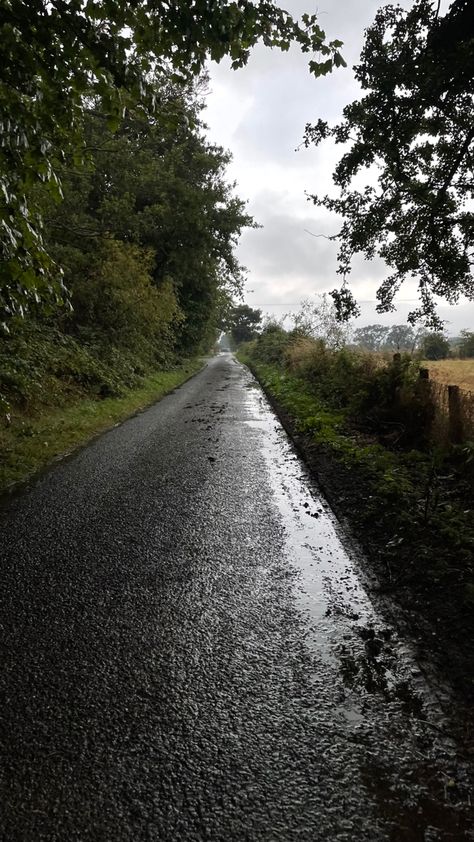 walking / home / fun / walking home / aesthetic / rain / rain fun / walking rain / rain walk/ fun rain / rain rain go away Rainy Countryside Aesthetic, Nature Snap, Snap Aesthetic, Rainy Wallpaper, Road Pictures, Rainy Day Aesthetic, Wallpaper Images Hd, Dark Nature Aesthetic, Pretty Landscapes