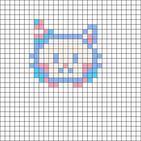 Trans Diy Crafts, Clown Perler, Perler Bead Patterns Clown, Clown Pixel Art, Clown Perler Beads, Kandi Perler Pattern, Cat Perler Bead Patterns, Trans Perler Bead, Trans Crochet