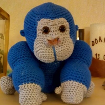 Gorilla Amigurumi Free Pattern, Free Crochet Gorilla Patterns, Gorilla Tag Crochet Pattern, Gorilla Crochet Pattern Free, Crochet Gorilla, Diy Pompoms, Amigurumi Free, Amigurumi Free Pattern, Free Crochet Pattern