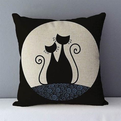 Vintage Cat Throw Pillow Cover 1PC Double Side Print Soft Decorative Pillowcase Bedroom Superior Quality for Livingroom Patio Garden Farmhouse Bench Couch 2023 - US $4.99 Couch 2023, Bench Couch, Niche Chat, Garden Farmhouse, Cat Couple, Farmhouse Bench, Cat Throw Pillow, Couch Cushions, Linen Pillow Cases