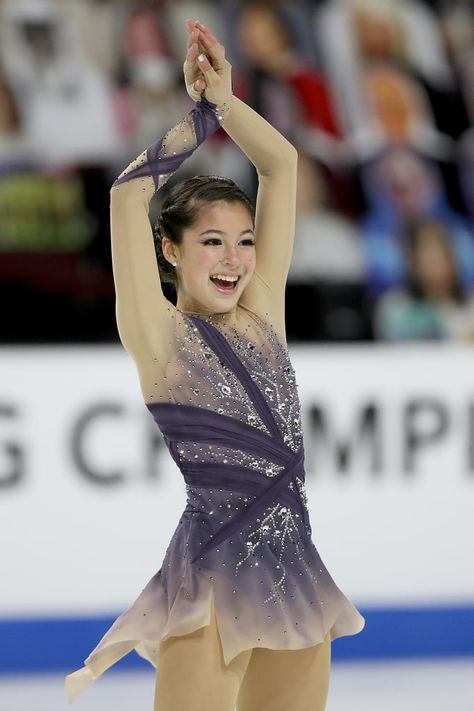 Alysa Liu, Figure Skating Olympics, Figure Skating Competition Dresses, Custom Dance Costumes, Figure Skating Outfits, Ice Skating Outfit, Figure Skating Costumes, Ice Skating Dresses, Competition Dress