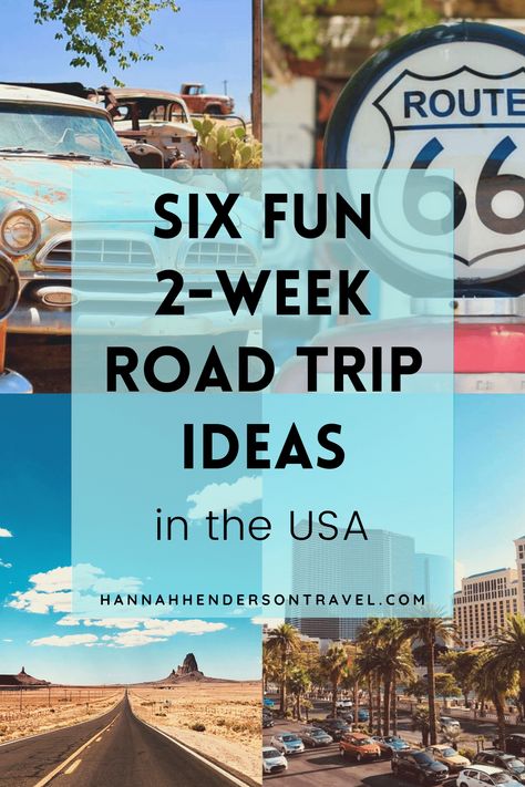 Road trips are a part of the fabric of the USA. These six fun 2-week road trip ideas in the USA take in the best landscapes and history! #RoadTrips #USA #Itineraries Two Week Road Trip America, East To West Road Trip Usa, American Road Trip Routes, Road Trip Map America, Road Trip Around The United States, 2 Week Road Trip Us, I-90 Road Trip, Us Road Trip Routes, Best Road Trips In America