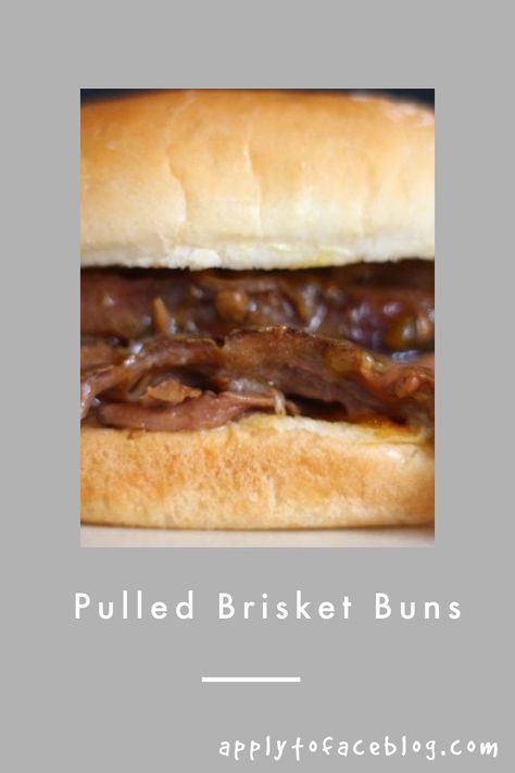 How To Serve Brisket At A Party, Brisket On A Bun, Brisket Recipes Jewish Braised Beef, Pulled Brisket, Allrecipes Simply The Easiest Beef Brisket, Roast Gammon, Braised Brisket Food Network, Mini Bun, Pork Wraps