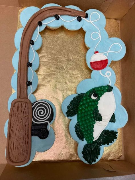 Fishing Theme Cake, Mobile Bakery, Assorted Cupcakes, Caked Up, Fishing Theme Birthday, Fish Cake Birthday, Fishing Themed Birthday Party, Fishing Cupcakes, Baby Shower Fishing